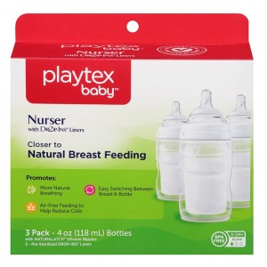 مجموعة رضاعات بأكياس حليب 118مل بلايتكس Playtex Baby Nurser Baby Bottle with Drop-Ins Disposable Liners 3 Pack